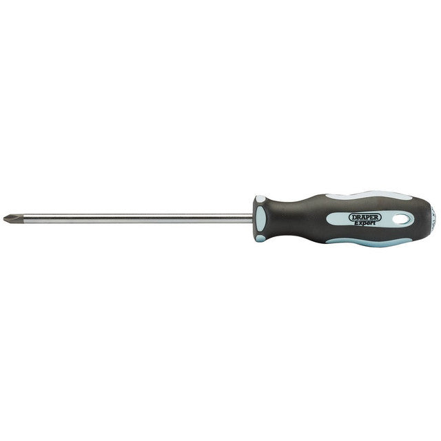 Draper Tools Cross Slot No.2 Screwdriver 150mm Soft Grip Handle SVCM Blade