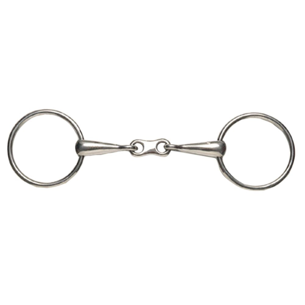 Korsteel Horse Stainless Steel Thin Mouth French Link Loose Ring Snaffle Bit