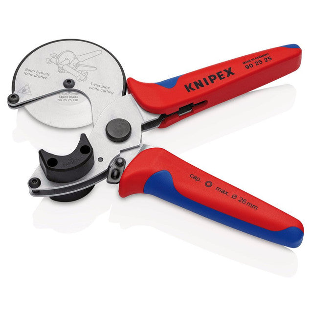 KNIPEX 90 25 25 Pipe Cutter for Composite Plastic Pipes 210mm Ergonomic Grips