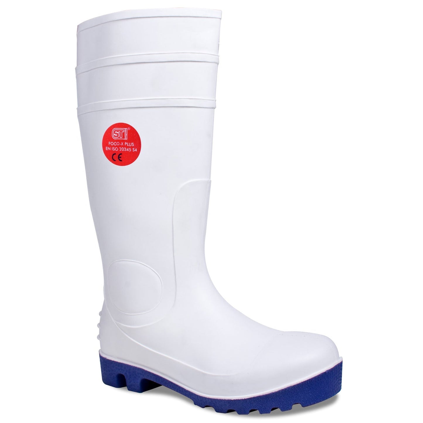 Food X Plus Wellington Boots Steel Toe PVC Nitrile Waterproof White Size UK