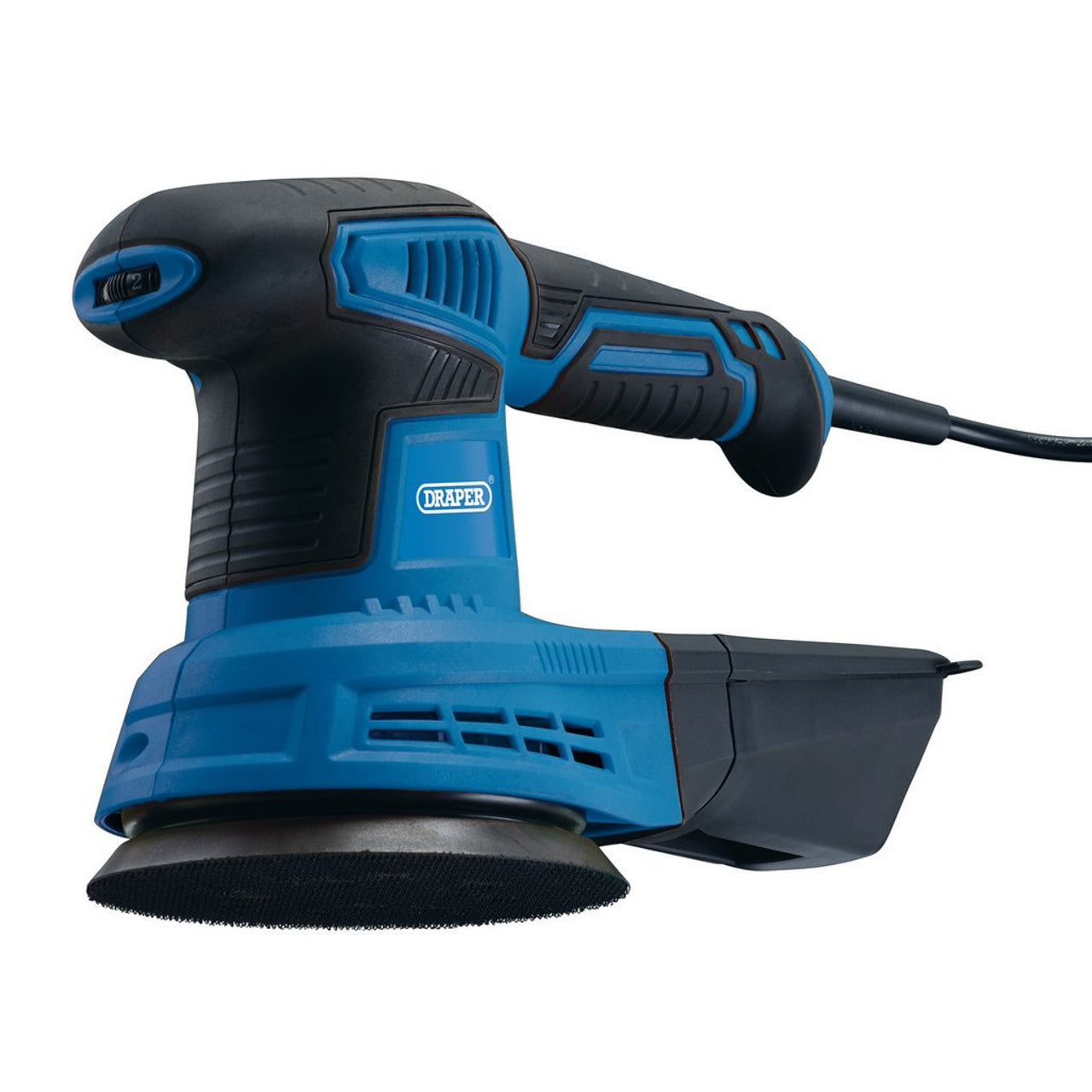 Draper Tools 230V 450W Random Orbit Sander 125mm Variable Speed with Dust Bag