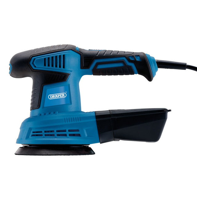 Draper Tools 230V 450W Random Orbit Sander 125mm Variable Speed with Dust Bag