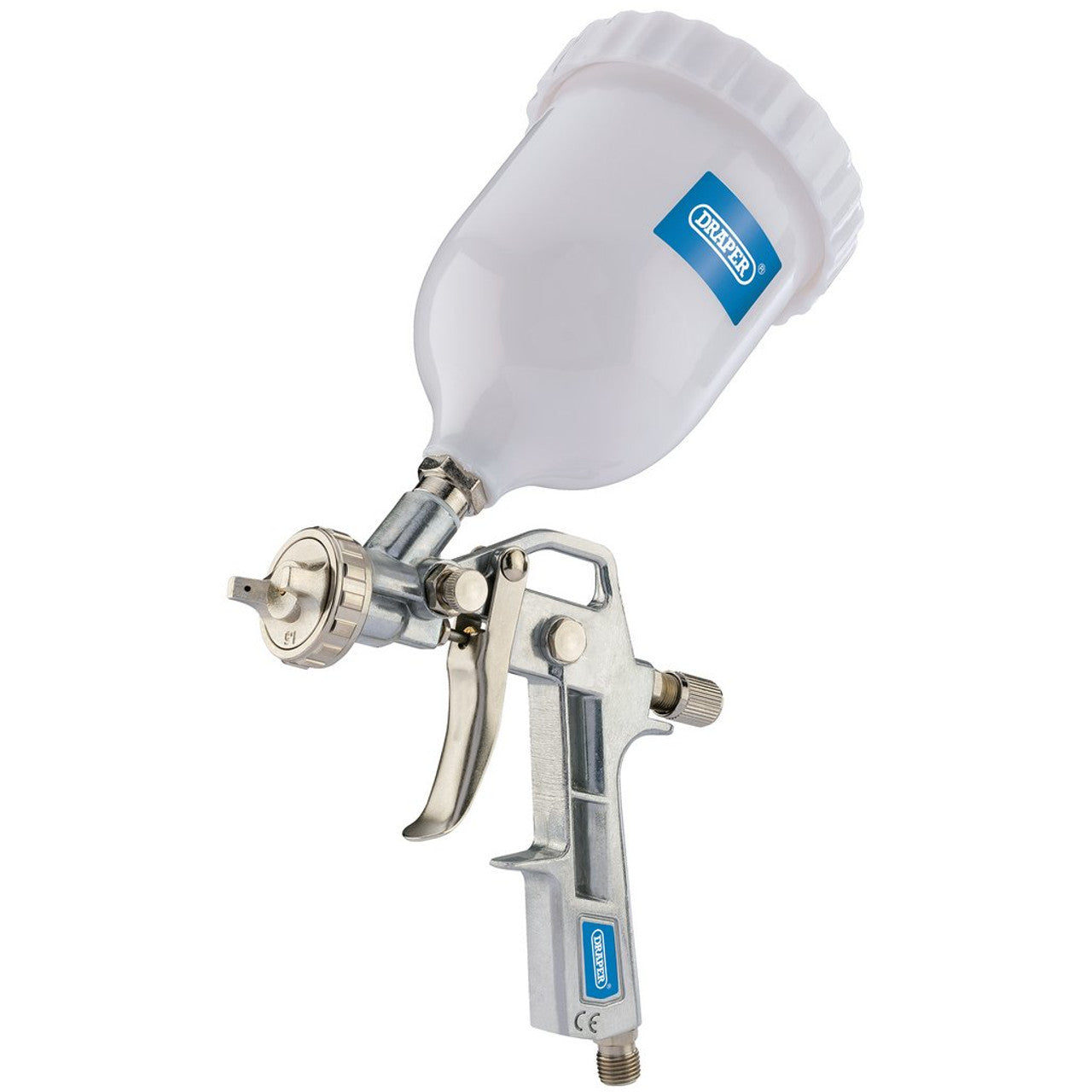 Draper Tools HVLP Gravity Feed Air Spray Gun 500ml Adjustable Flow & Fan