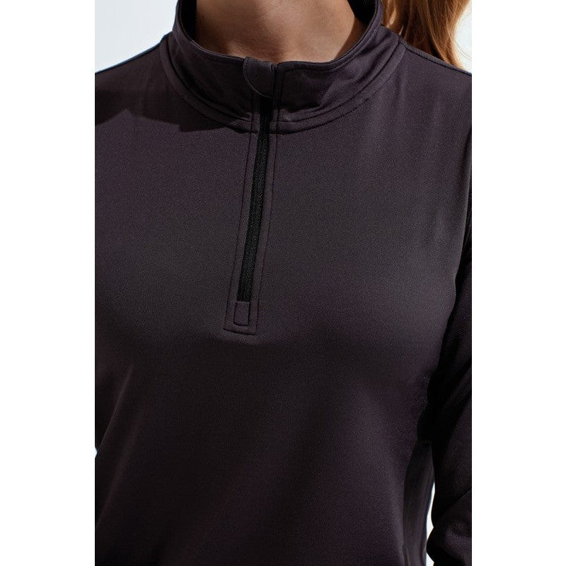 Women's TriDri Recycled Long Sleeve Â¼ Zip Top Brushed Inner Gym Layering