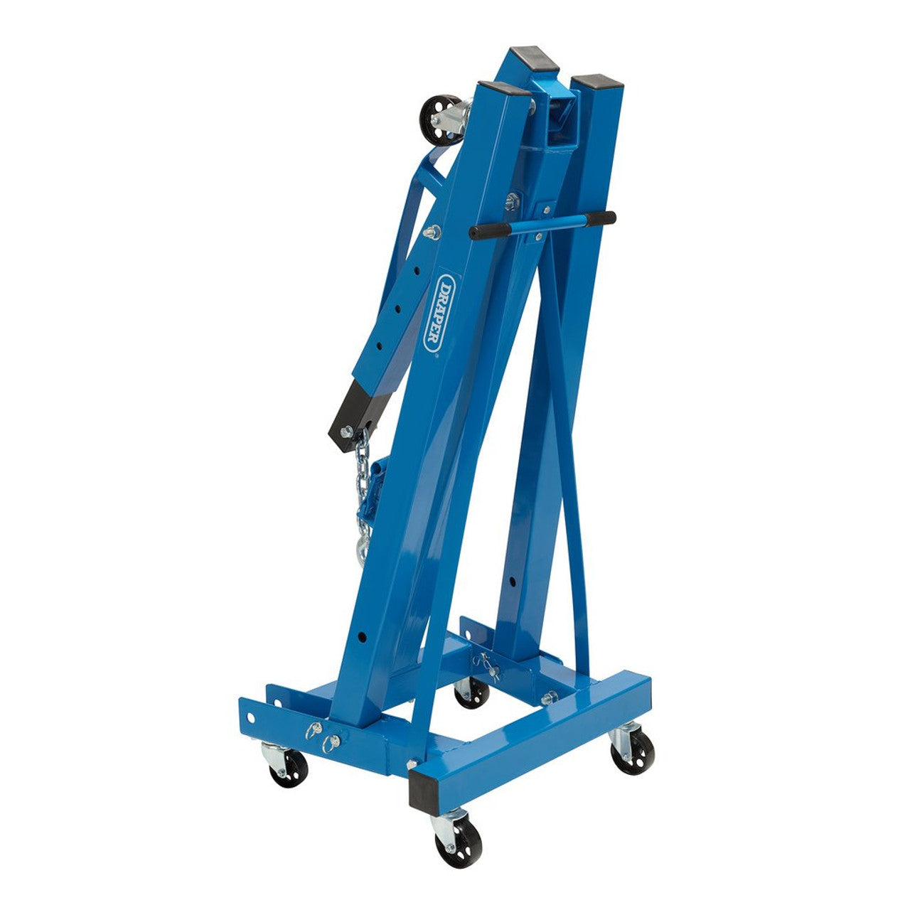 Draper Tools 1 Tonne Engine Crane Hydraulic Lift with Folding Design & Wheels