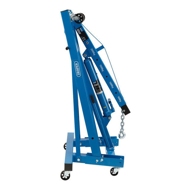 Draper Tools 2 Tonne Engine Crane with Hydraulic Pump and Folding Design