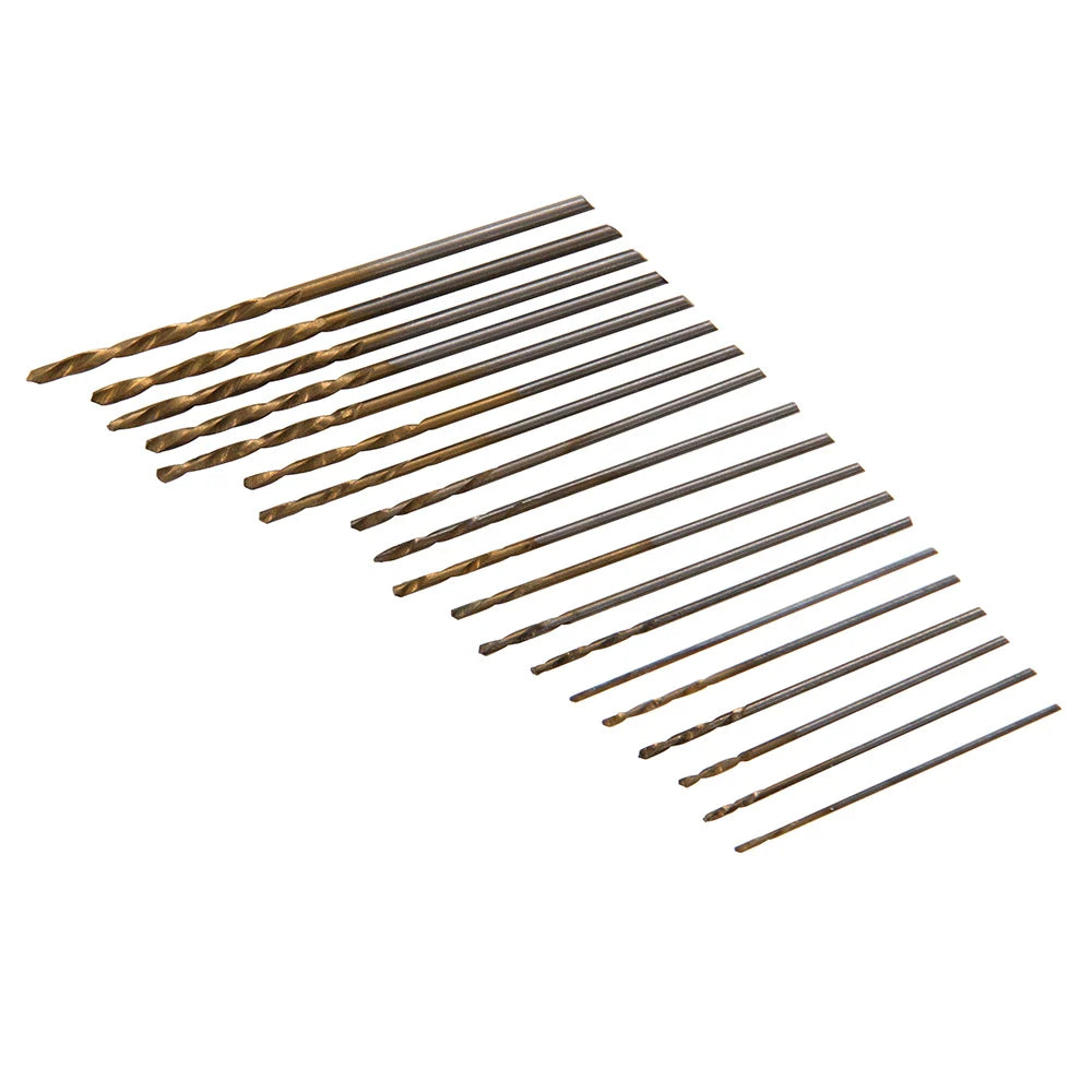 Silverline HSS Micro Drill Bit Set 20Pce for Wood Plastics Alloys Soft Metals