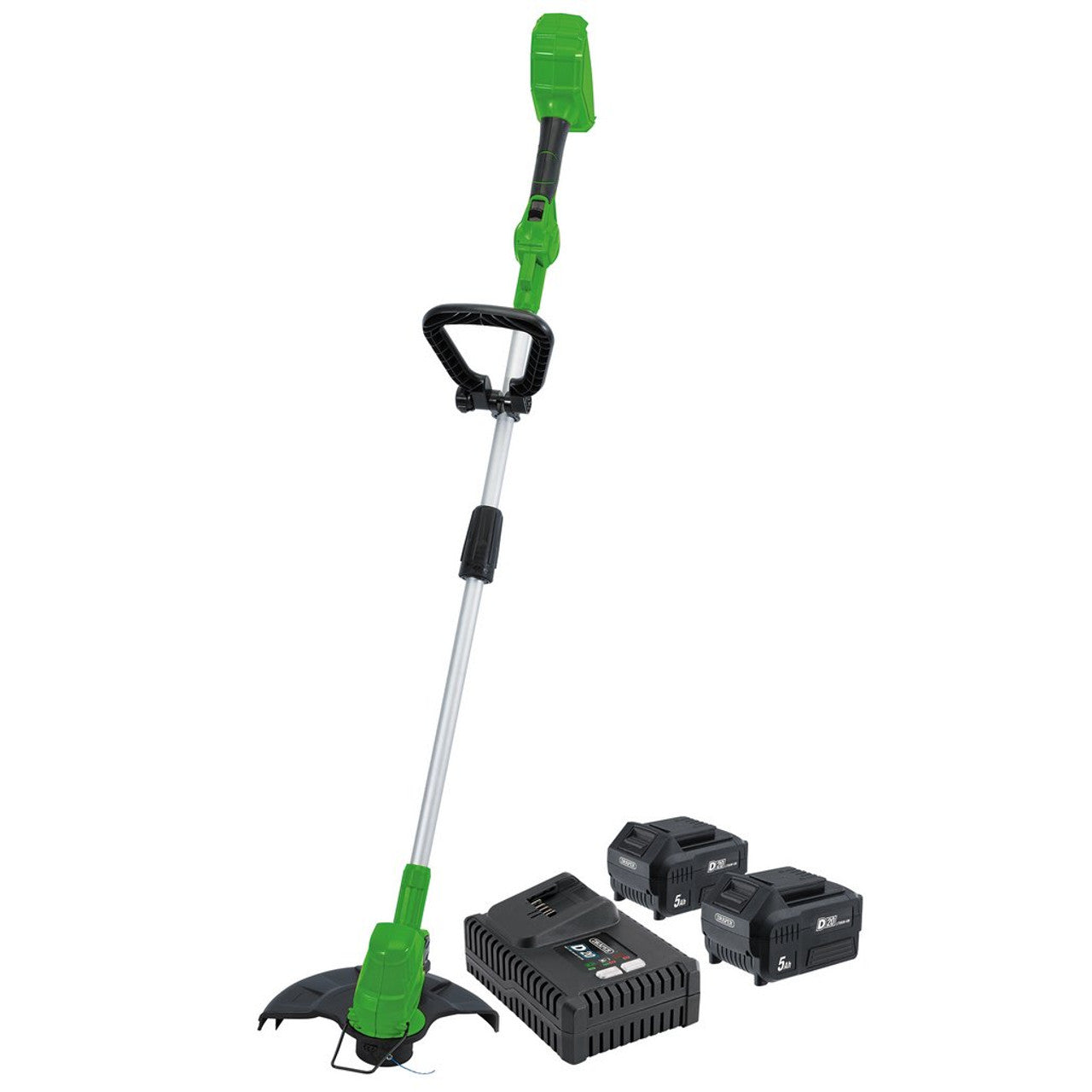 Draper Tools D20 40V Cordless Grass Trimmer Kit with 2 Batteries & Charger