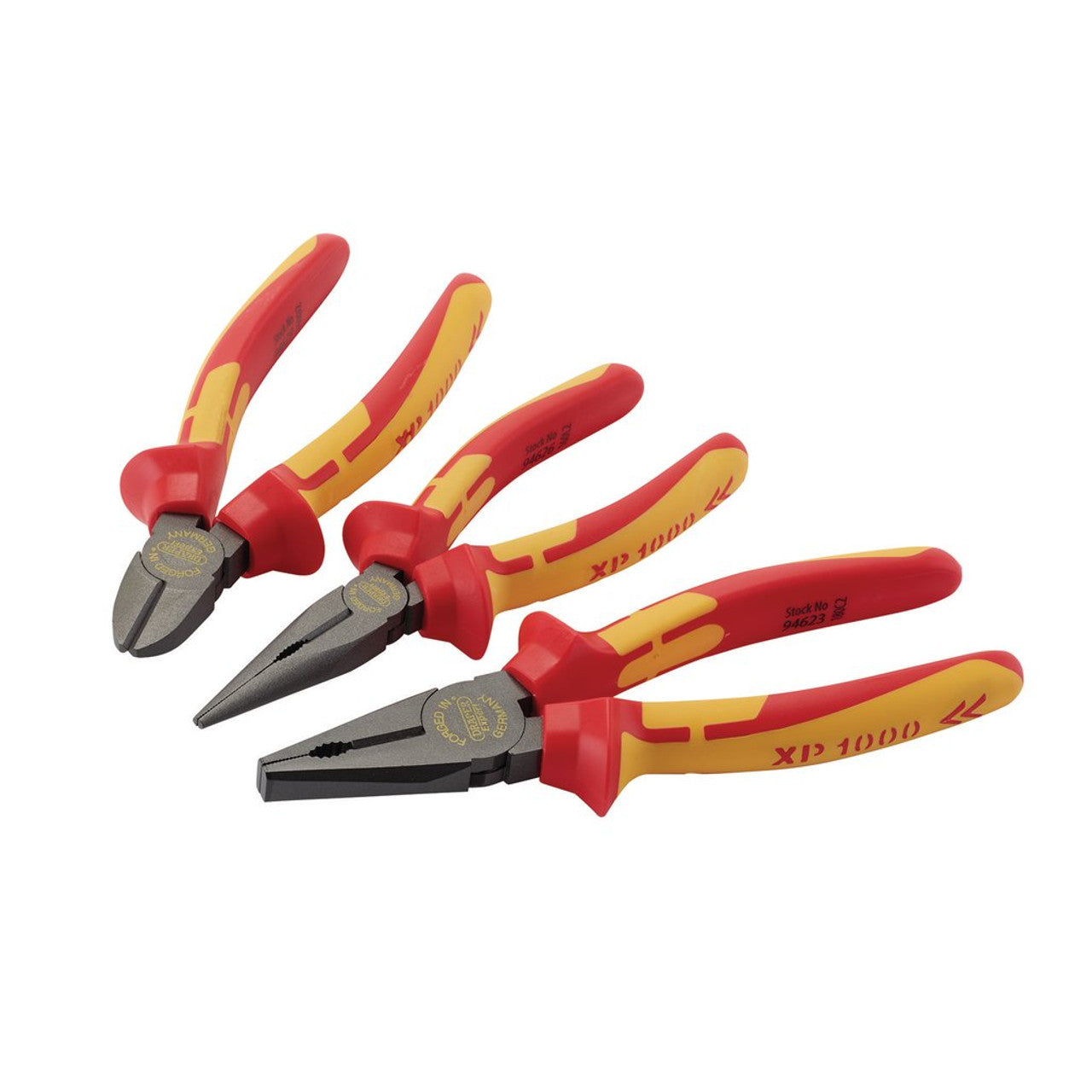 Draper XP1000 VDE Pliers Set 3 Piece Ergonomic Soft Grip Live Circuit Certified