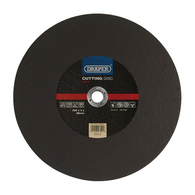 Draper Tools 300mm Metal Cutting Disc 3mm Thick for Steel & Sheet Metal
