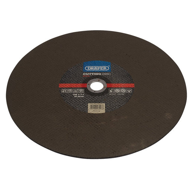 Draper Tools 355mm Metal Cutting Disc Aluminium Oxide for Steel & Sheet Metal