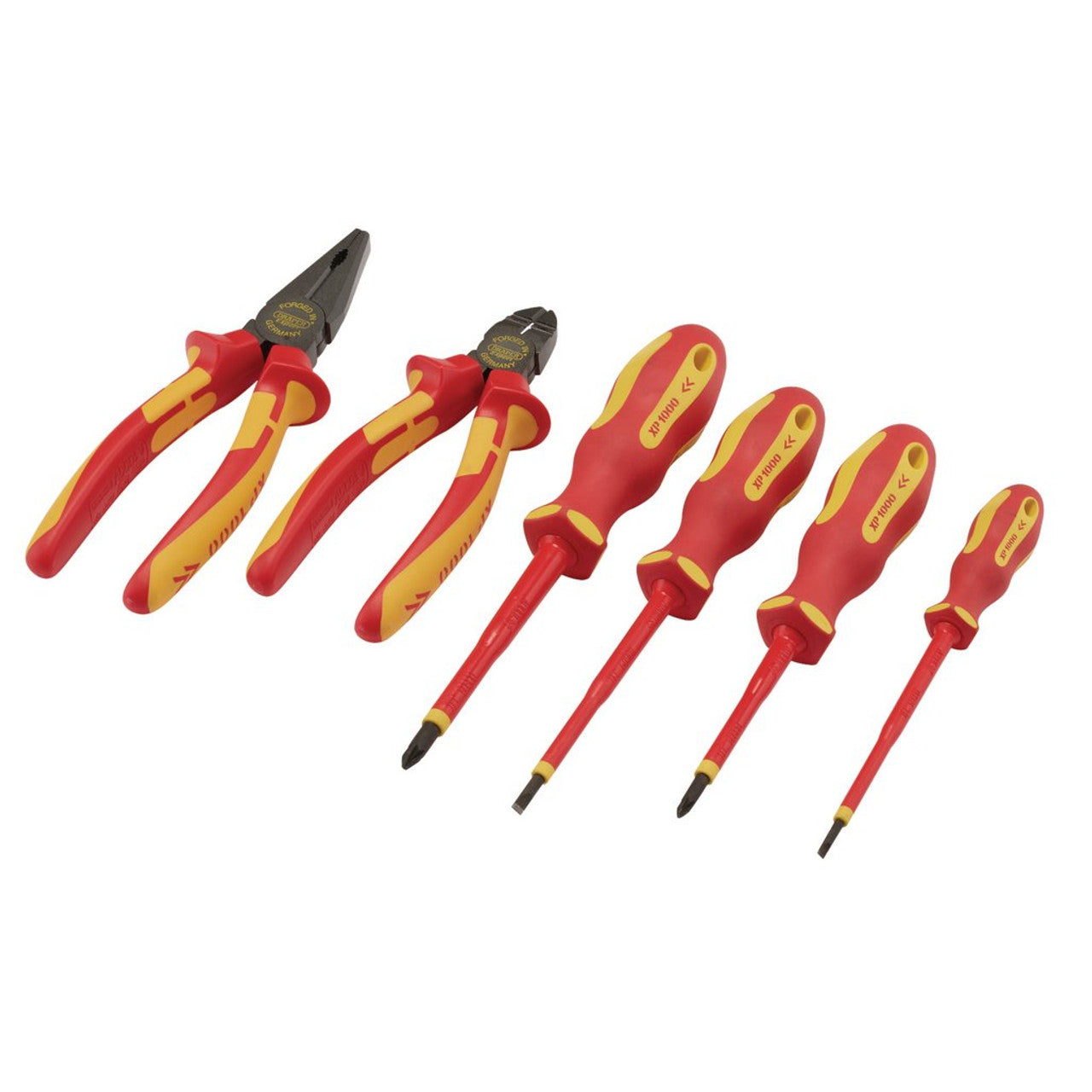 Draper Tools XP1000 VDE Screwdriver and Pliers Set 6 Piece Insulated Tools