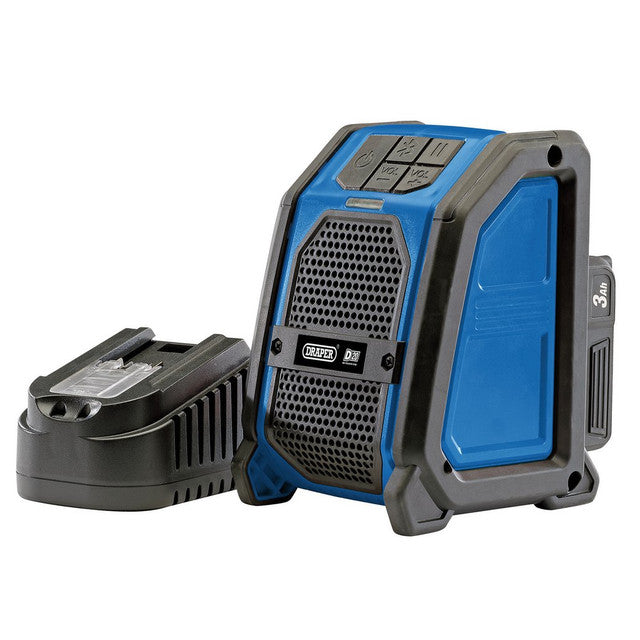 Draper Tools D20 20V Bluetooth Wireless Speaker with Battery & Charger