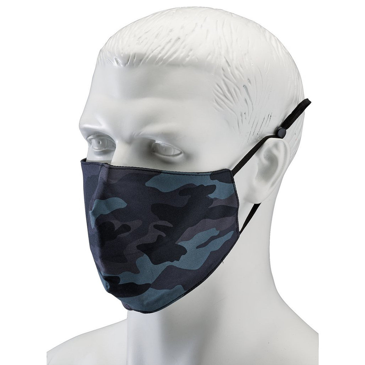 Draper Tools Blue Camo Reusable Face Masks Pack of 2 3-Ply Adjustable Ear Loops