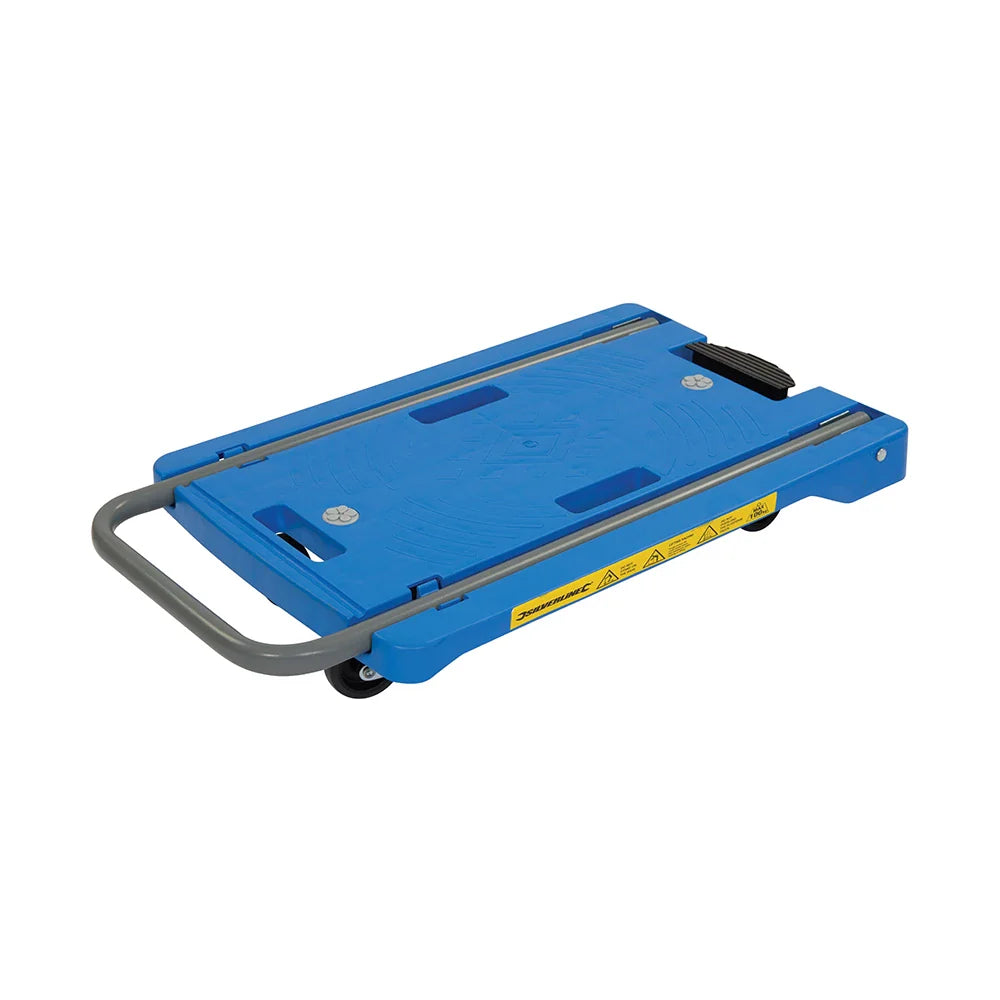 Silverline Polypropylene Platform Hand Truck 100kg Capacity Foldable Handle