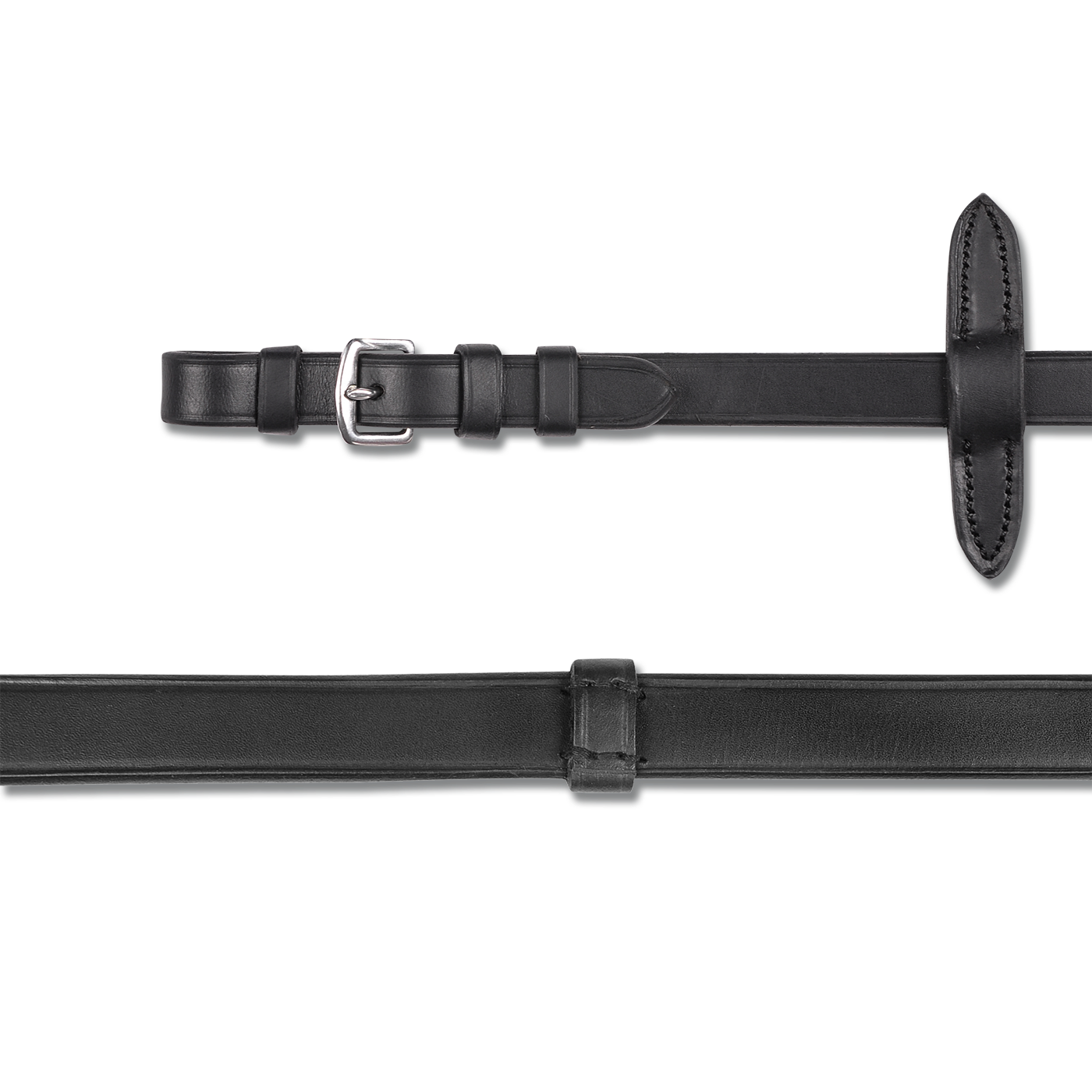 Waldhausen Horse Extra Long Leather Reins With Grips and Martingale Stops