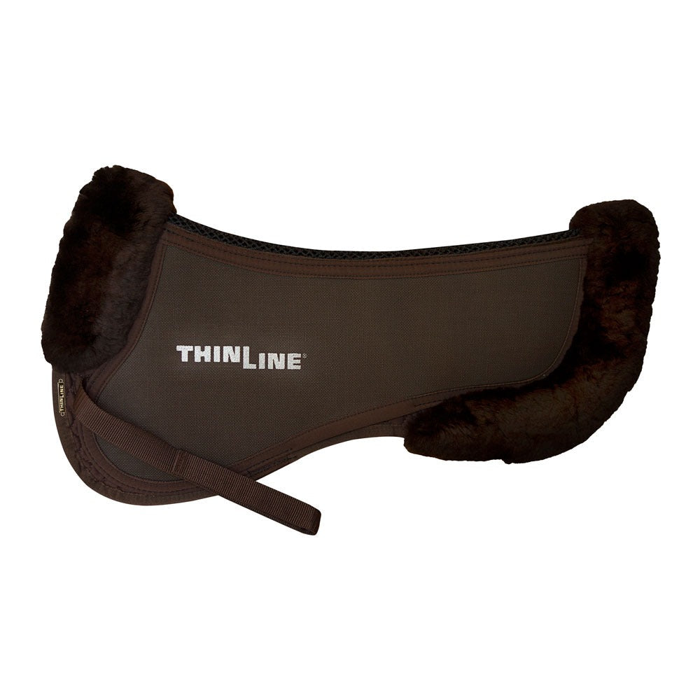 ThinLine Horse Trifecta Half Pad With Sheepskin Trim For Custom Saddle Fit
