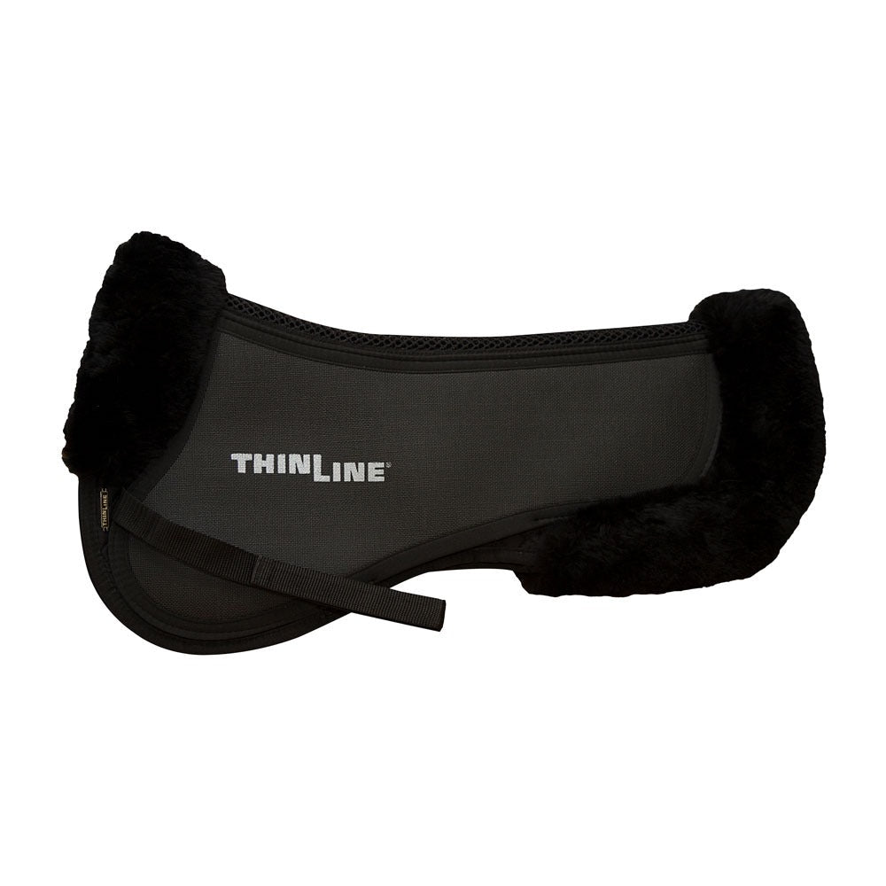 ThinLine Horse Trifecta Half Pad With Sheepskin Trim For Custom Saddle Fit