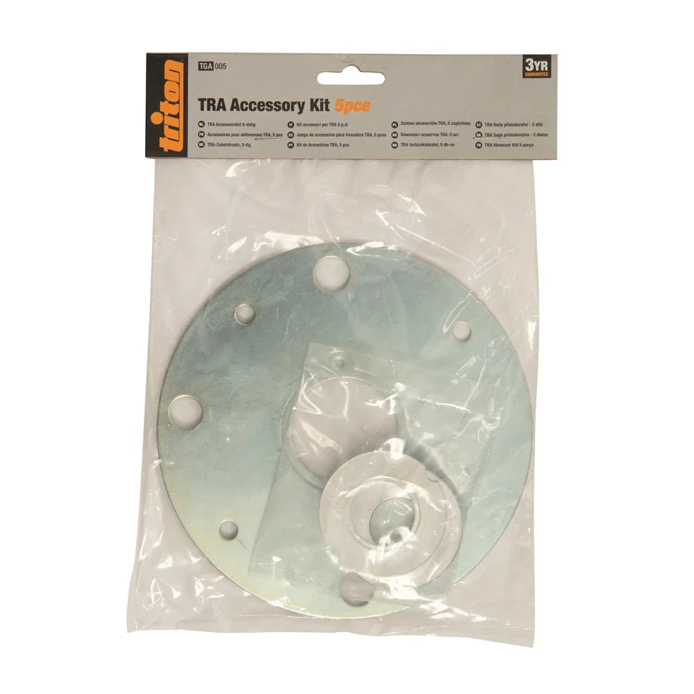 Triton TRA 5 Piece Accessory Kit with Brass Guide Bushes and Base Plate