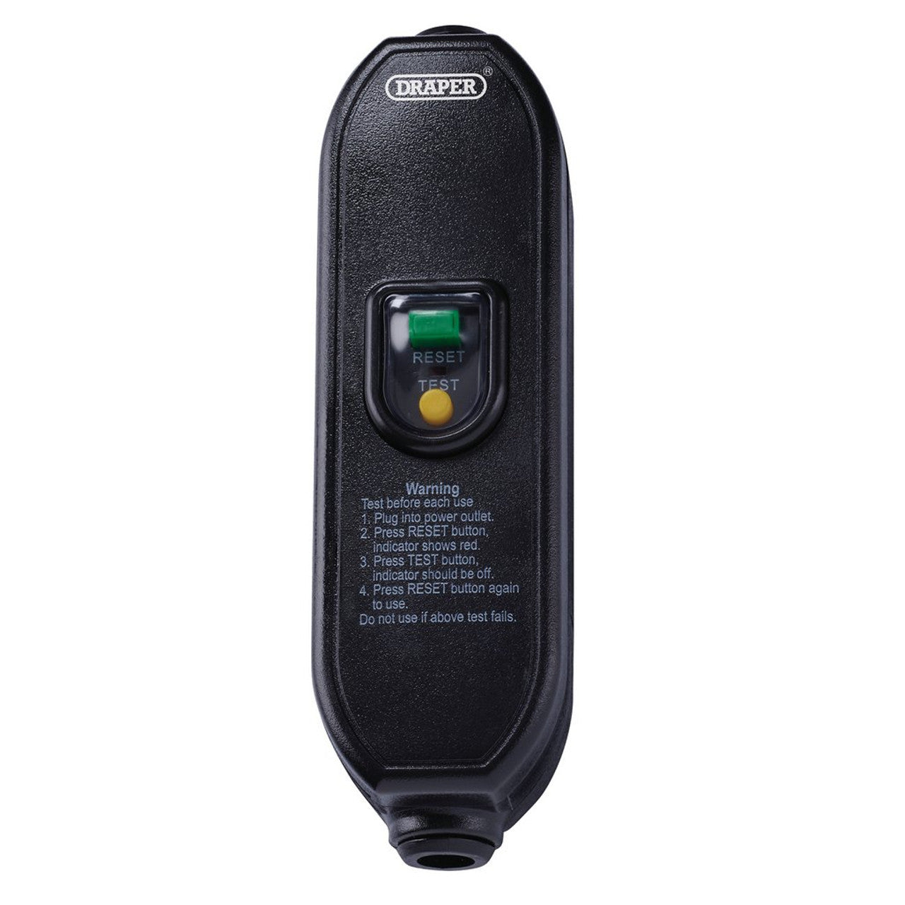 Draper Tools 230V In-Line RCD Adaptor 16A for Outdoor Use & Garden Tools