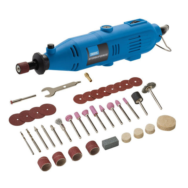 Draper Tools Storm Force 230V Rotary Multi-Tool Kit 135W with 40 Accessories