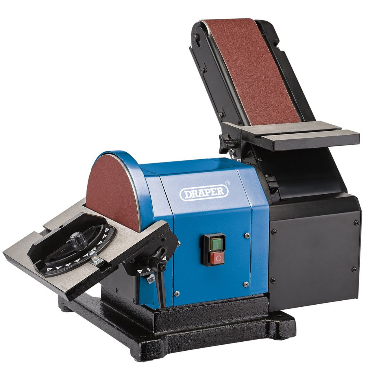 Draper Tools 230V 500W Belt and Disc Sander 100mm 200mm Adjustable Worktable