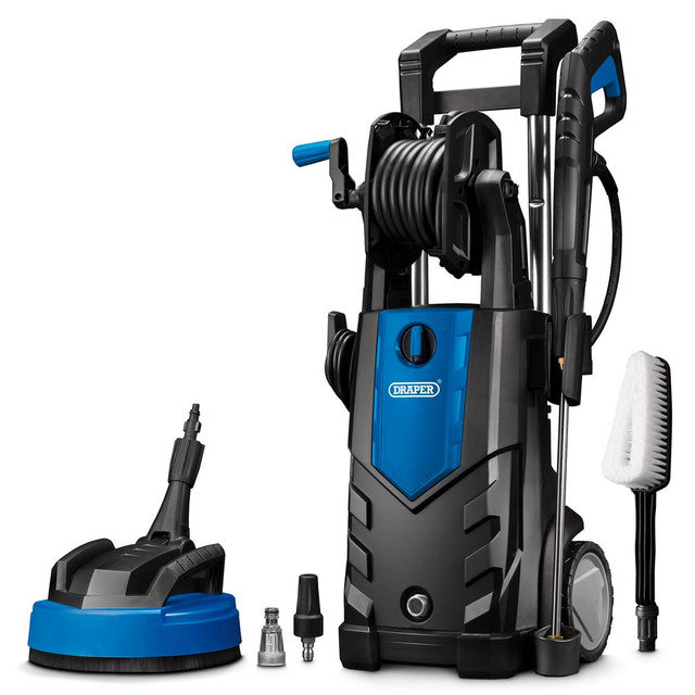 Draper Tools 2100W Pressure Washer 165Bar Brushless Motor with Patio Attachment