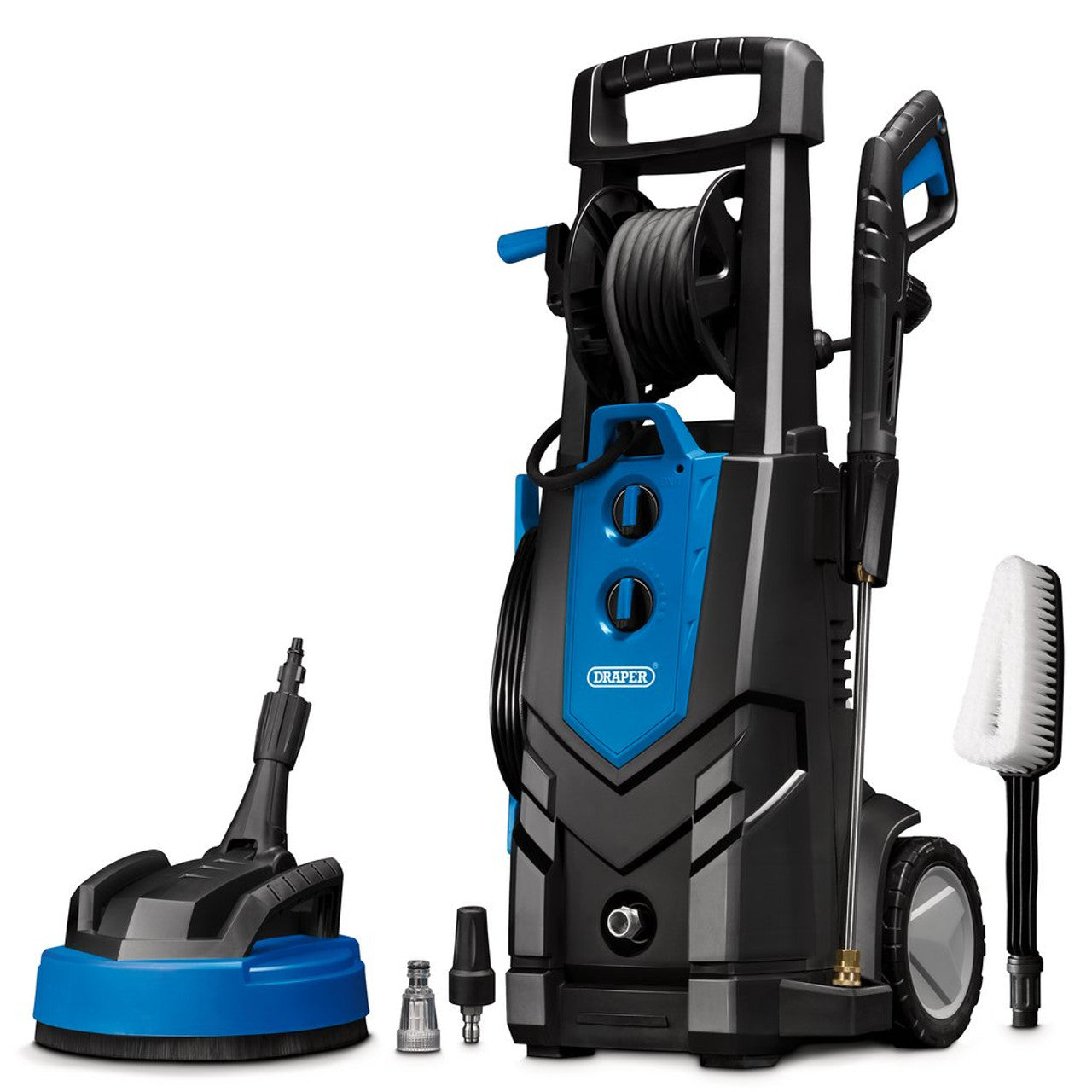 Draper Tools 2500W Pressure Washer 195Bar Induction Motor with Hose & Nozzles