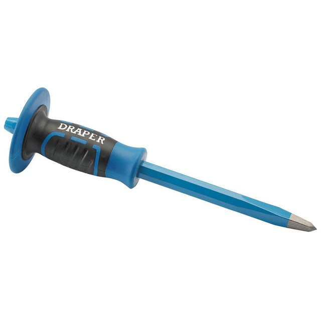 Draper Expert Point Chisel 300mm with Guard, High-Quality Steel, Octagonal Shank