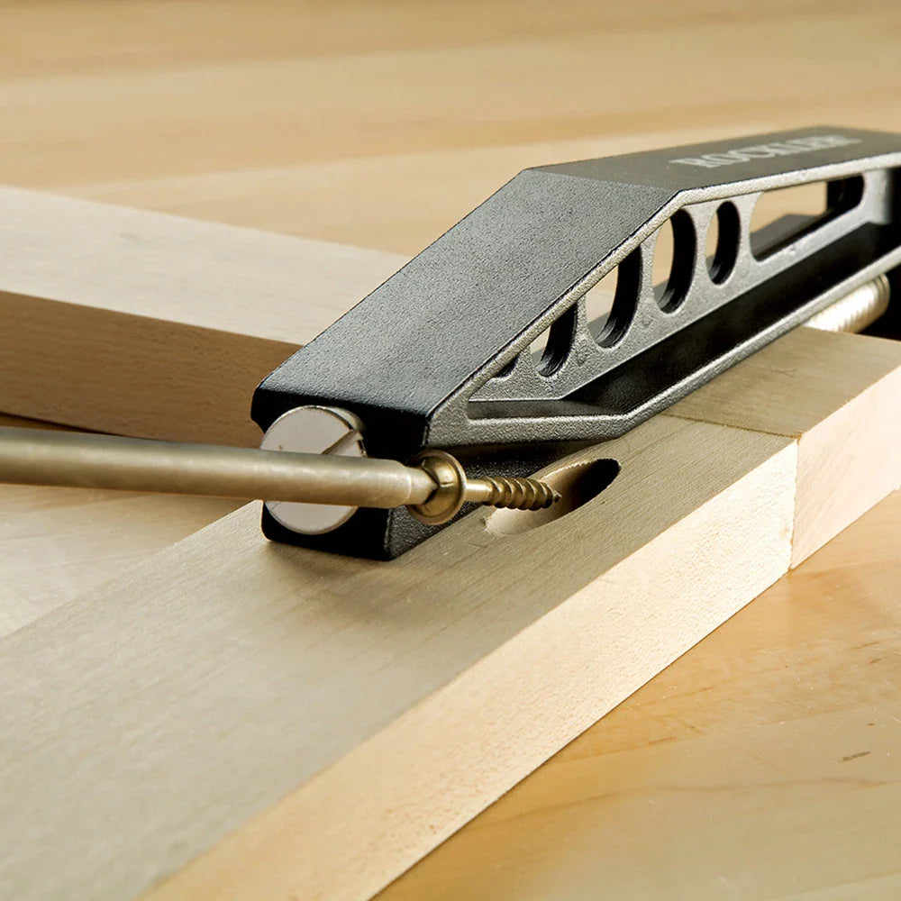 Rockler Quick-Release Pock-it Hole Clamp Ergonomic Design for Easy Clamping