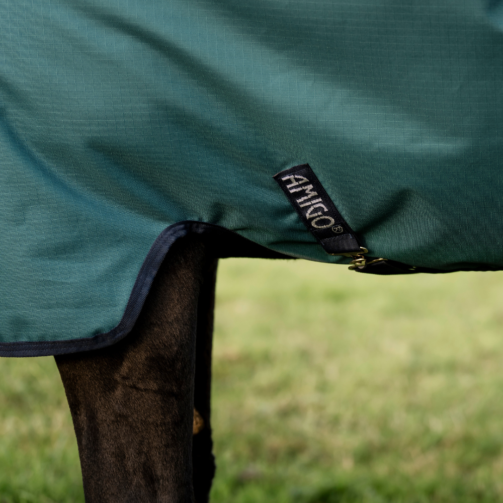 Horseware Ireland Amigo Ripstop 900D 100g Pony Turnout Rug #colour_dynasty-green-navy-silver