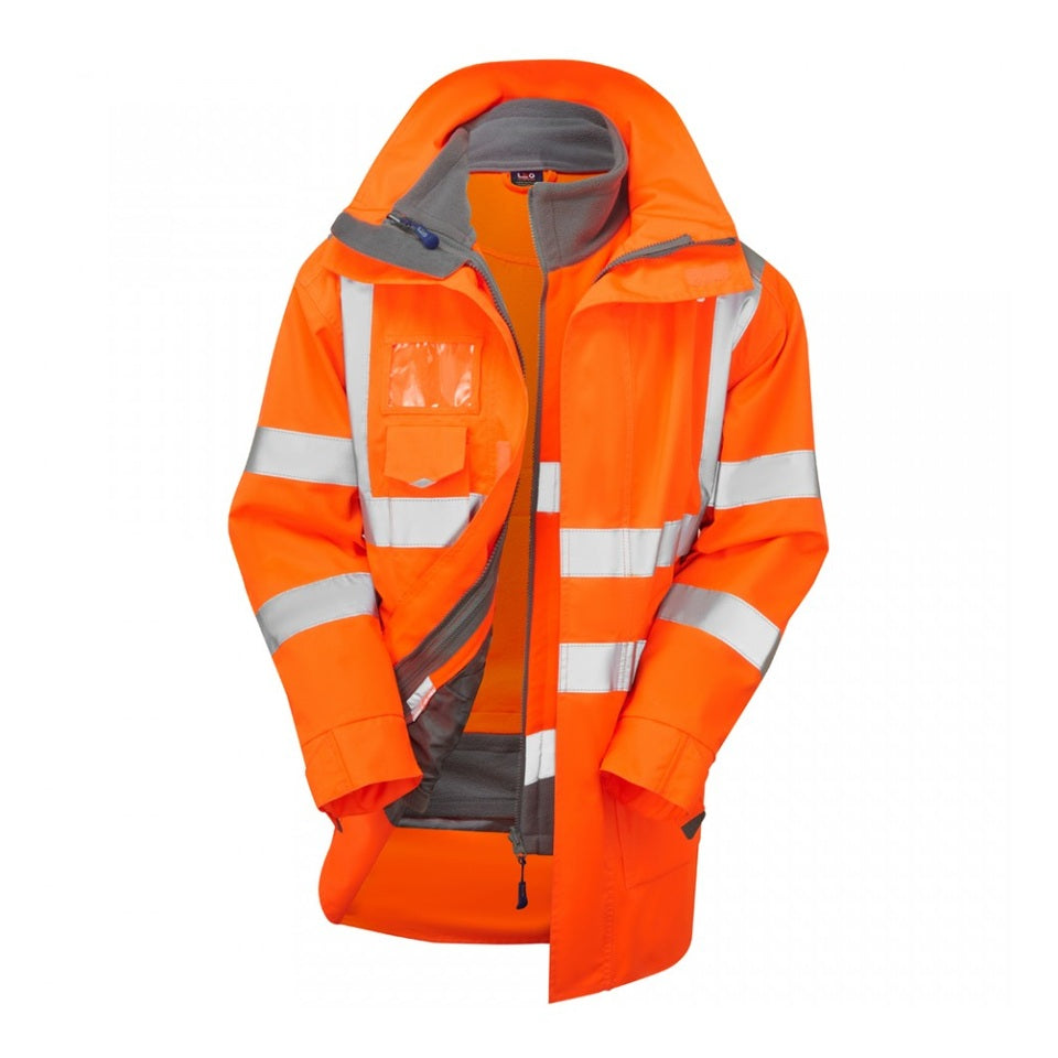Leo Workwear Clovelly Hartland 3-in-1 Anorak Fleece Jacket Waterproof Class 3