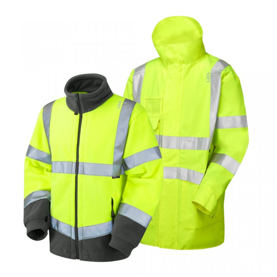 Leo Workwear Clovelly Hartland 3-in-1 Anorak Fleece Jacket Waterproof Class 3