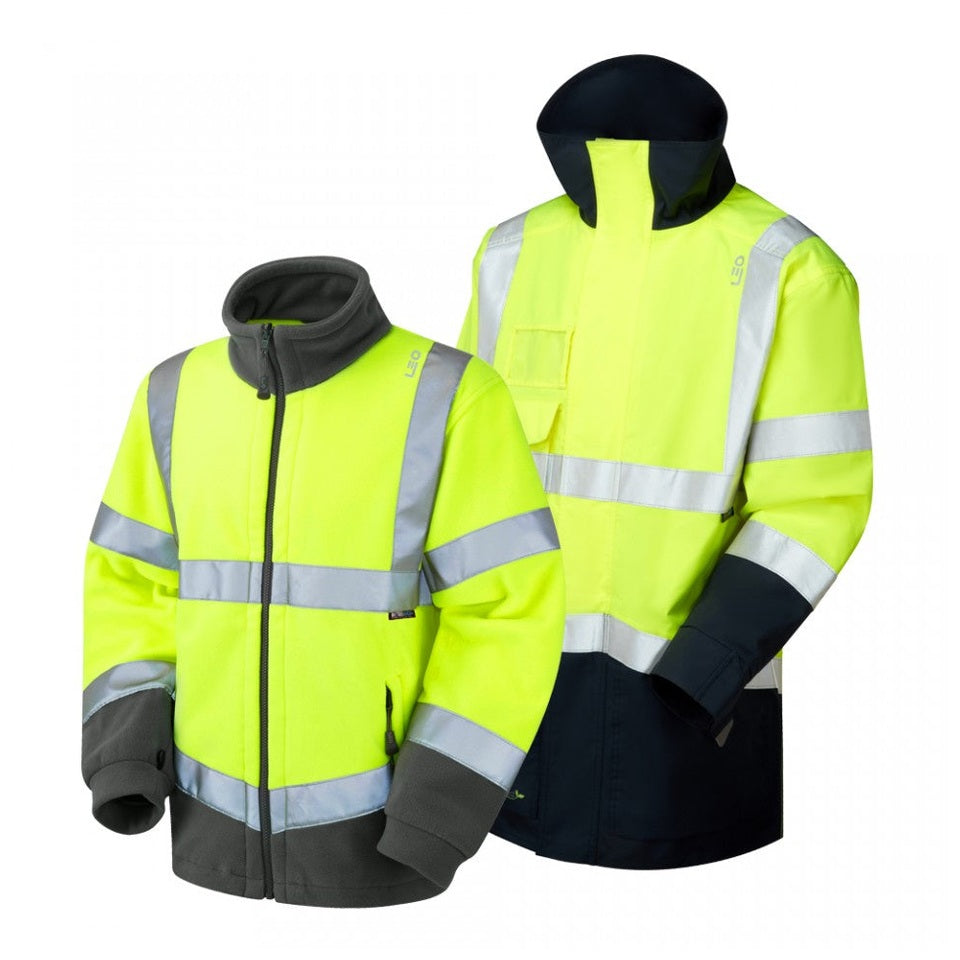 Leo Workwear Clovelly Hartland 3-in-1 Anorak Fleece Jacket Waterproof Class 3