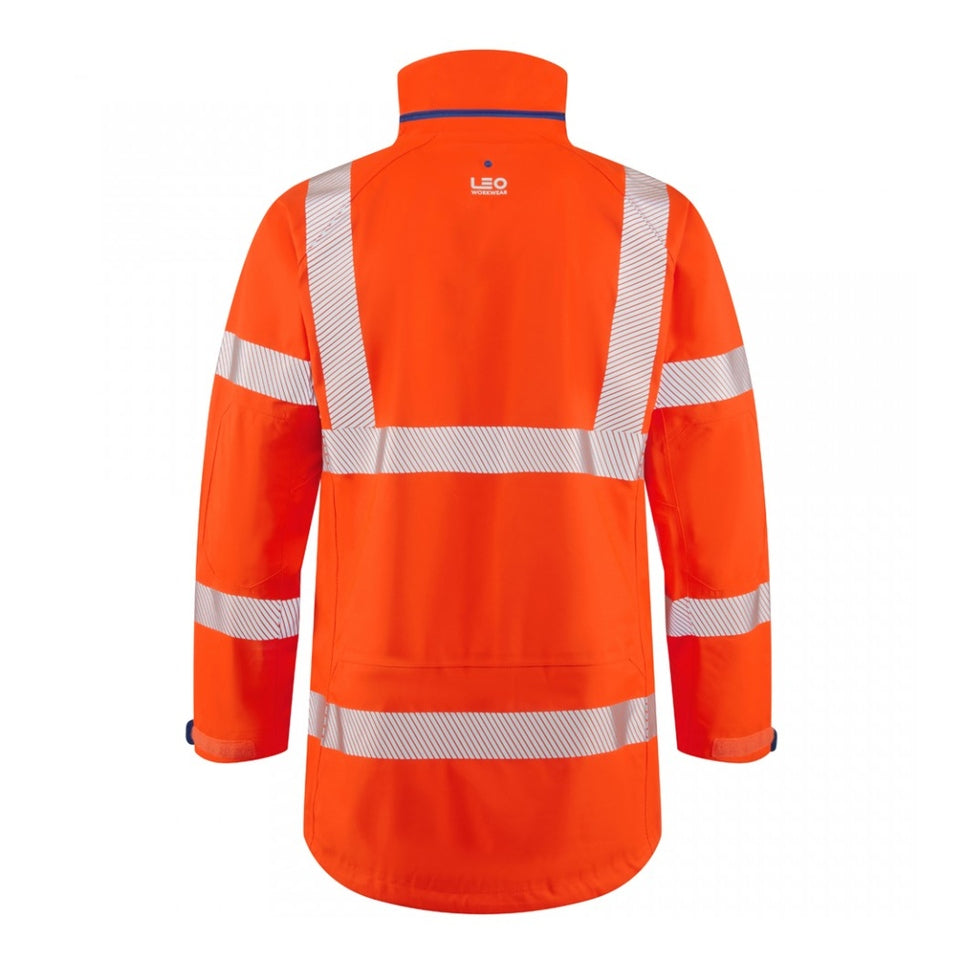 Leo Workwear Marisco LTEC 20K Waterproof Jacket, Breathable, Adjustable Hood