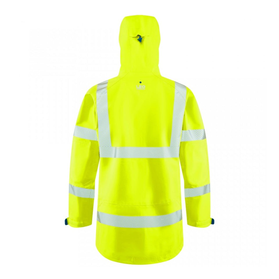 Leo Workwear Marisco LTEC 20K Waterproof Jacket, Breathable, Adjustable Hood