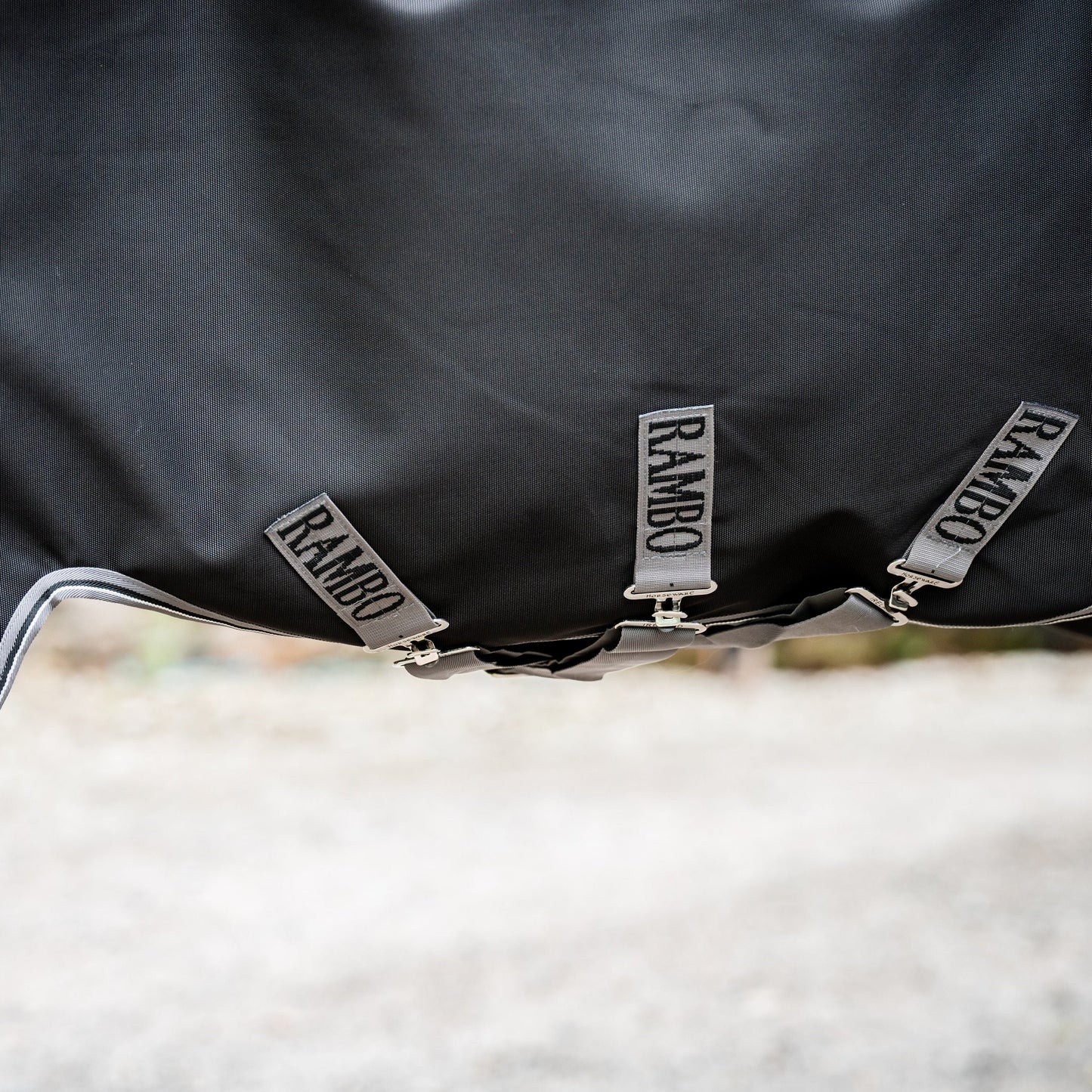 Horseware Ireland Rambo Supreme 1680D Turnout Vari-Layer 450g #colour_black-thunderstorm-grey-silver