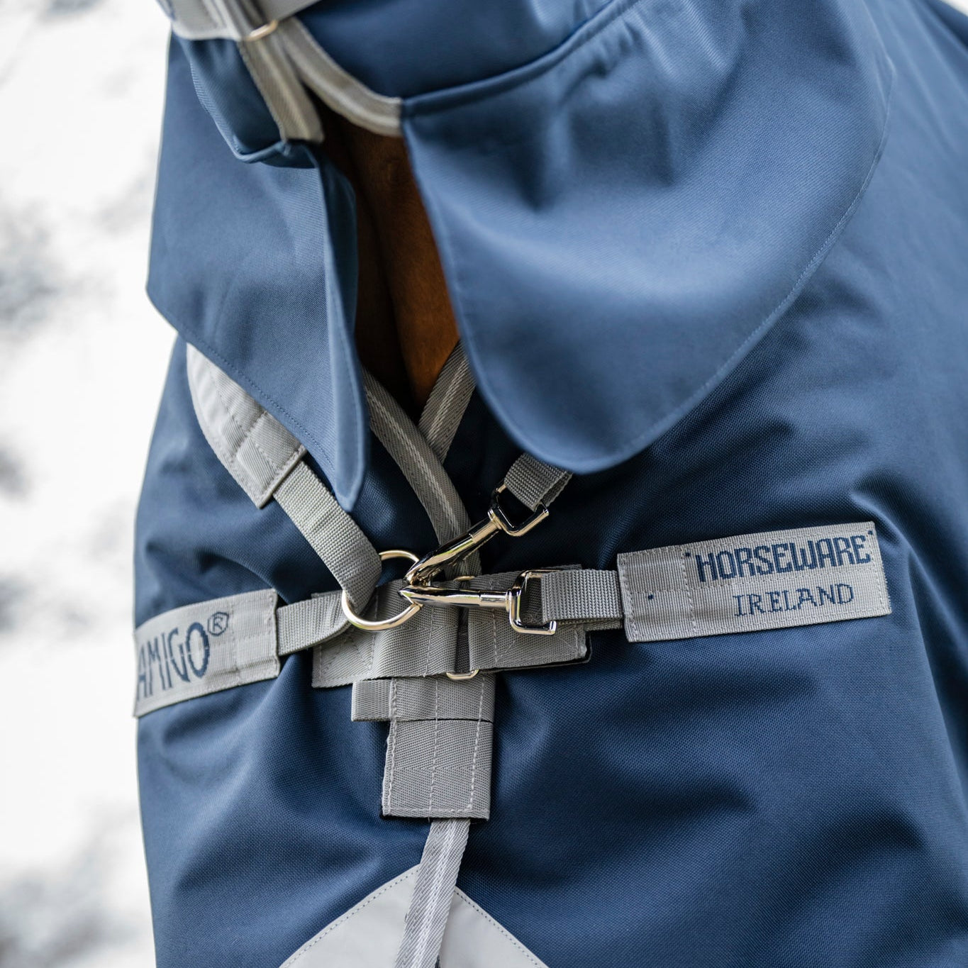 Horseware Ireland Amigo 1200D Integrated 150g Turnout Rug #colour_navy-titanium-grey-silver