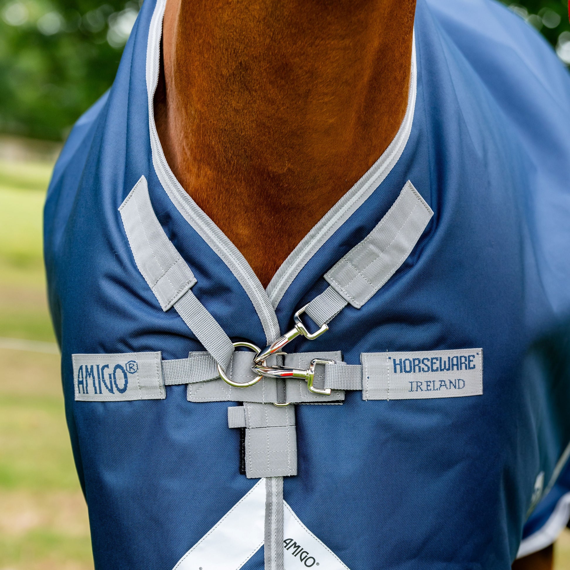 Horseware Ireland Amigo 1200D Plus 50g Turnout Rug #colour_navy-titanium-grey-silver