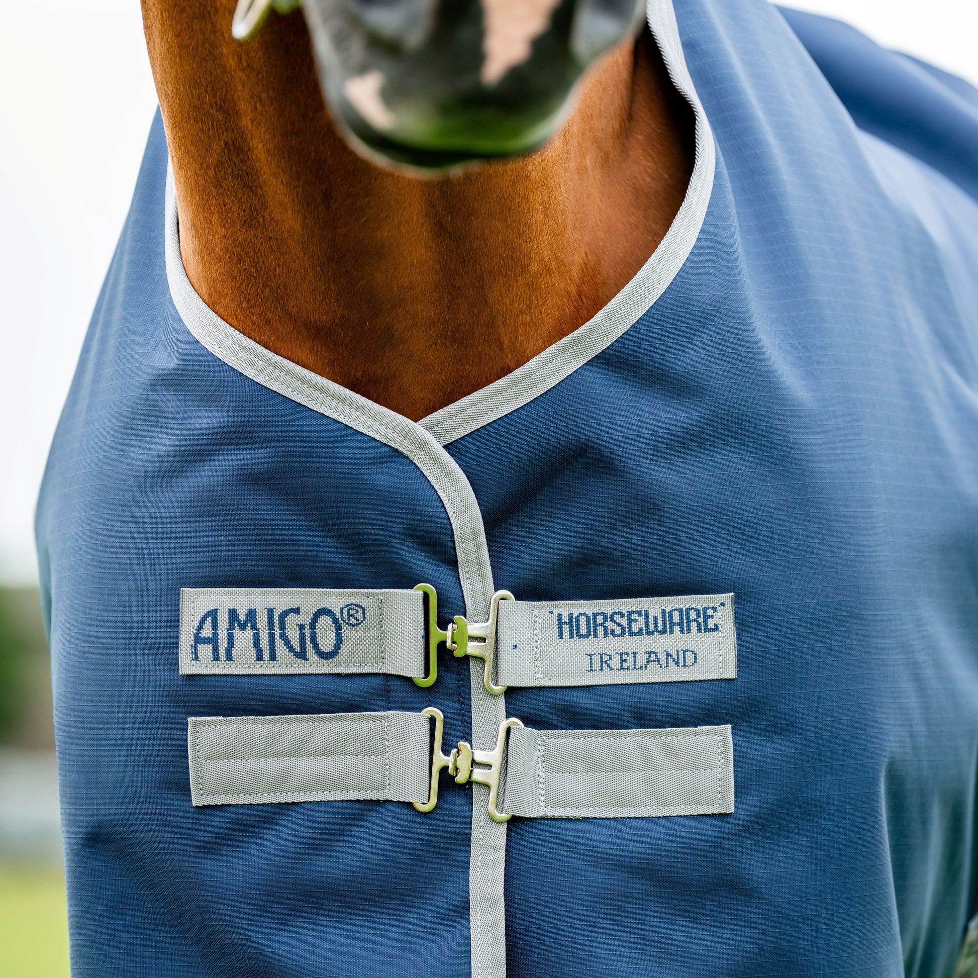 Horseware Ireland Amigo Ripstop 900D 200g Turnout Rug #colour_navy-titanium-grey