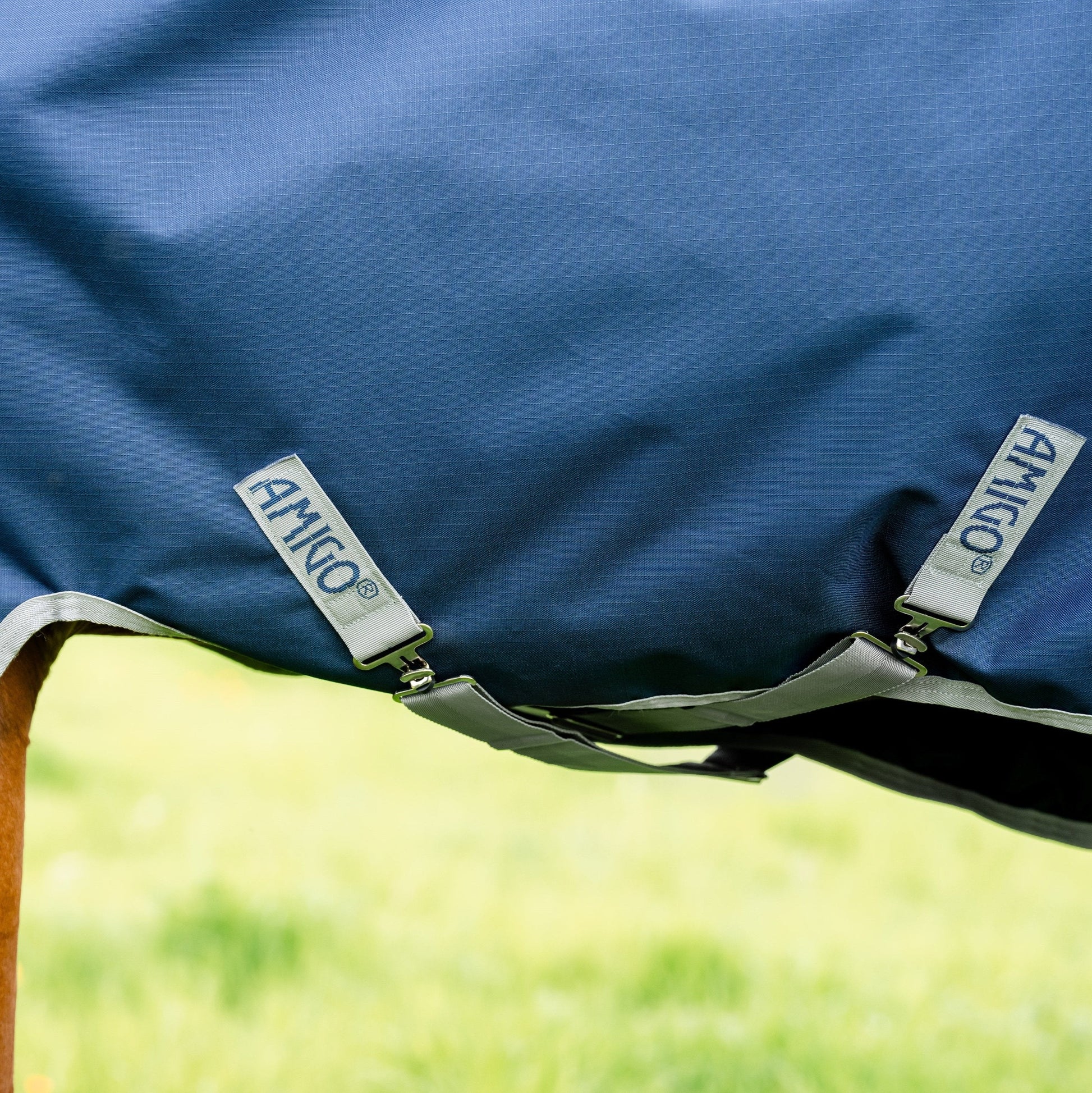 Horseware Ireland Amigo Ripstop 900D 100g Turnout Rug #colour_navy-titanium-grey