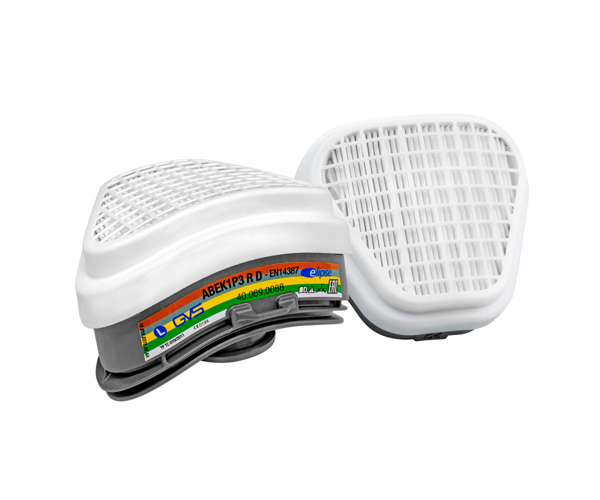 GVS Elipse ABEK1-P3 Respirator Mask with Replaceable Filters S/M M/L