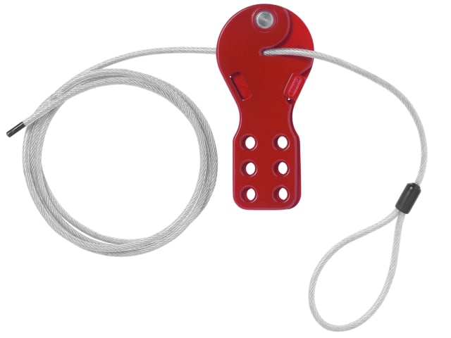 ABUS C556 2m Cable Lockout Device for Maintenance 6 Padlock Points