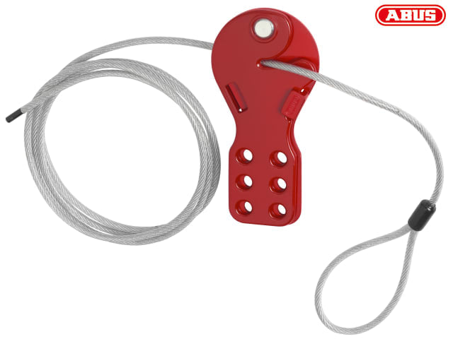 ABUS C556 2m Cable Lockout Device for Maintenance 6 Padlock Points