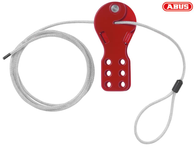 ABUS C556 2m Cable Lockout Device for Maintenance 6 Padlock Points