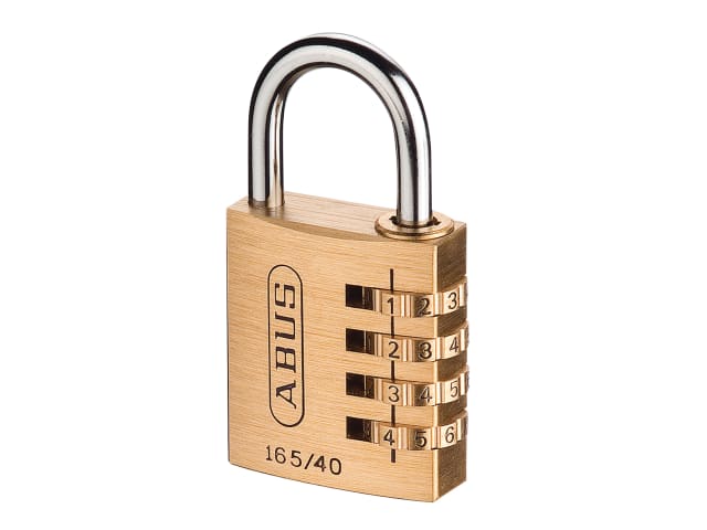 ABUS 165/40 40mm Solid Brass Combination Padlock 4-Digit Resettable Lock