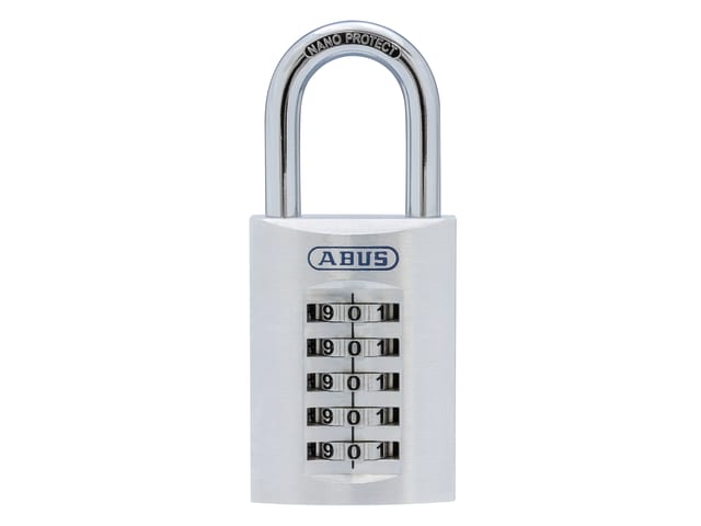 ABUS 183AL/45 Aluminium Combination Lock Weatherproof 5-Dial Security Lock
