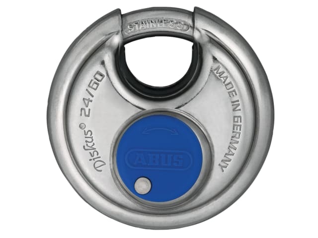 ABUS 24IB/60mm Diskus Padlock Stainless Steel Marine Security Lock with 2 Keys