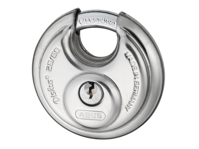 ABUS 28/60mm Diskus Padlock Stainless Steel Tamper-Proof Security Lock