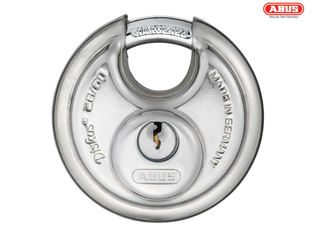 ABUS 28/60mm Diskus Padlock Stainless Steel Tamper-Proof Security Lock